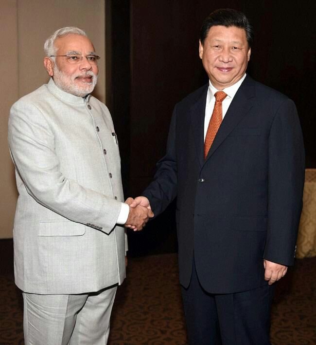 Xi and Modi meet during BRICS summit